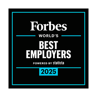 Forbes World’s Best Employers 2025 award badge