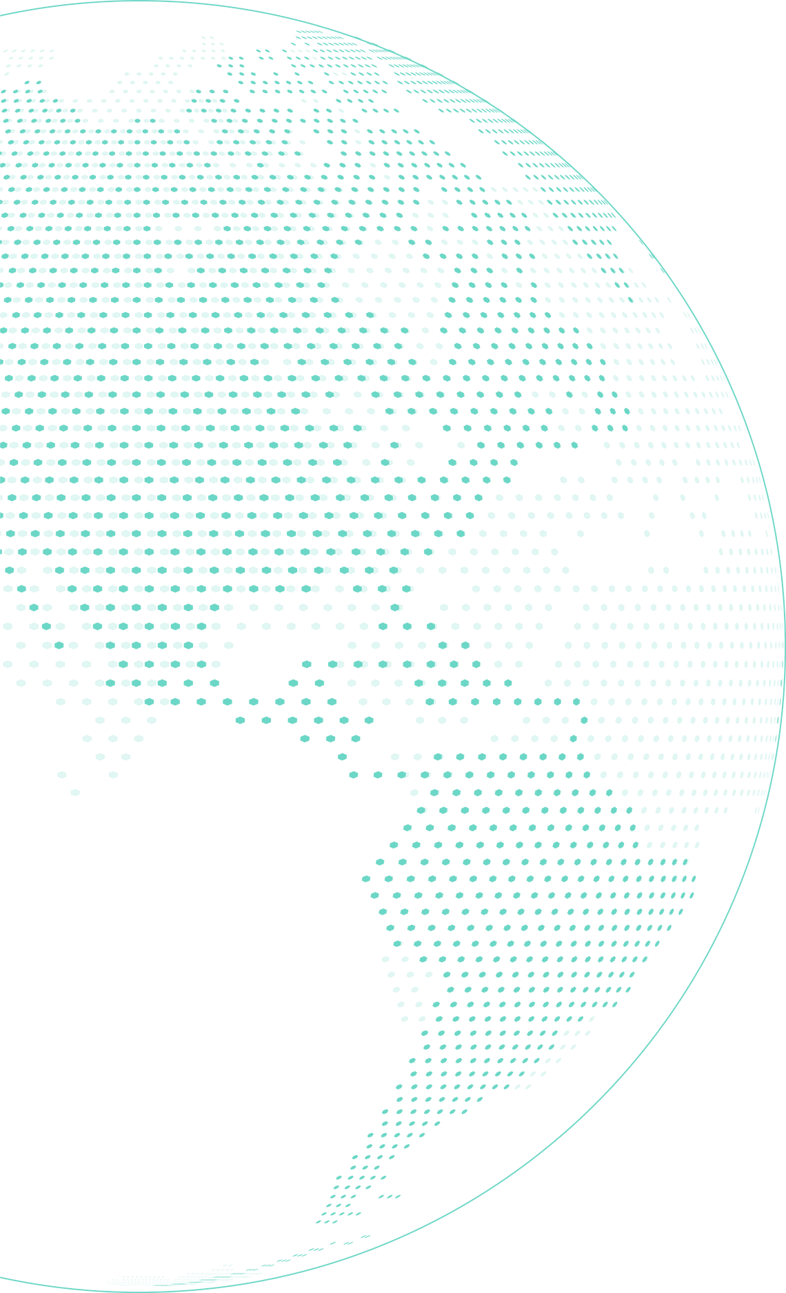 Half of a globe illustration