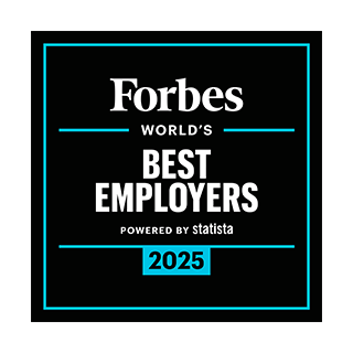 Forbes World’s Best Employers 2025 award badge